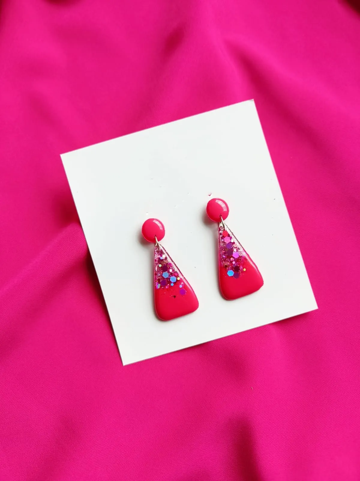 Resin Glittery Earrings - Image 5 in Mumbai